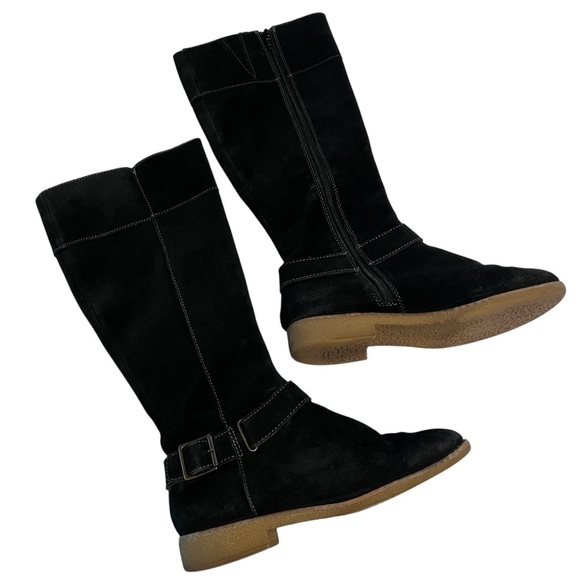 Land’s End Black Suede Chalet Tall with Buckle Boots Size 8B - Picture 4 of 7